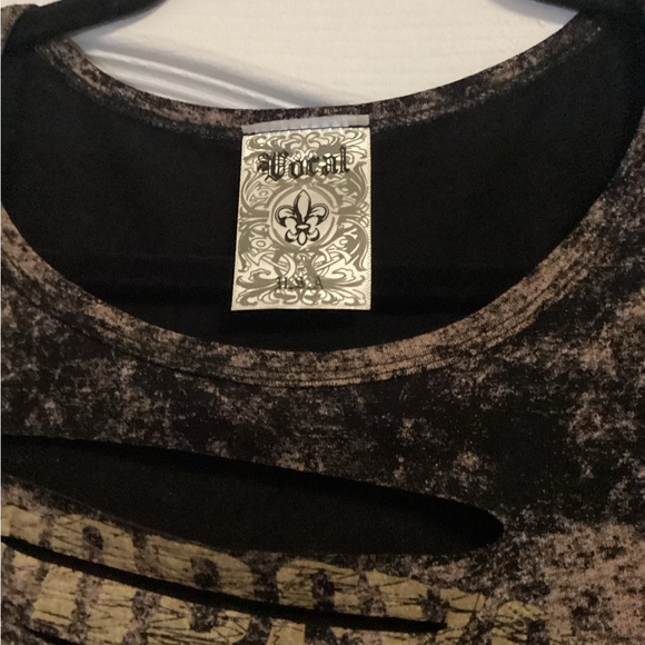 New - Vocal HOT! - Motorcycle Studded Long Sleeve Tee - size M - Picture 3 of 7